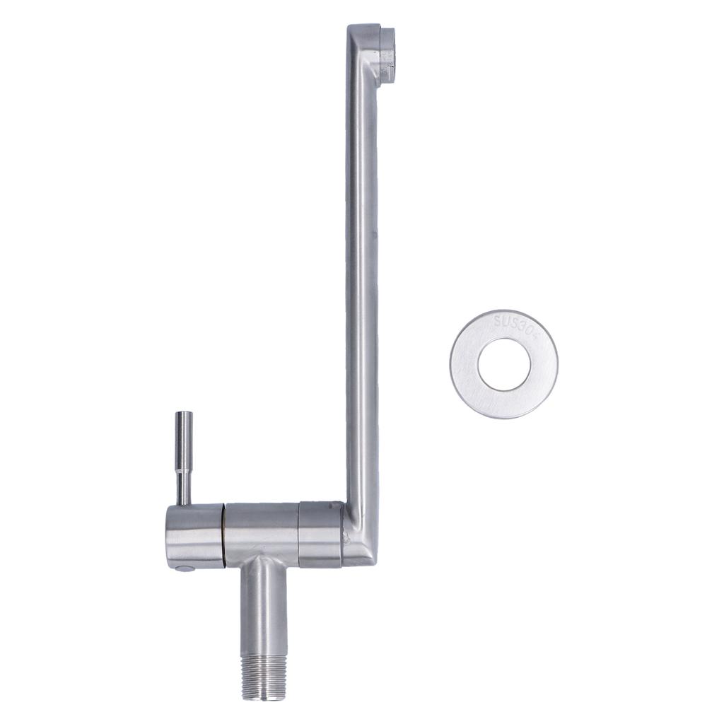 G1/2 Удлиненный водопроводный кран 304 нержавеющая сталь одинарный кран холодной воды для кухни балкона бассейна для мытья швабры