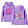 B1206-2 Детская толстовка с длинными рукавами и двусторонним принтом для мальчиков и девочек в стиле Kpop: Руми, Зои, Мира, Саджабойс.