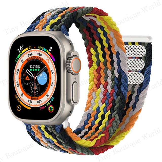 Плетеный ремешок Solo Loop Для Apple watch ultra 49мм 44мм 45мм 40мм 41мм 42мм ремешок iWatch series 8 7 SE 6 5 4 3 ремешок