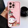 Чехол Merry Christmas Snowman Print для iPhone 16 Pro Max 15 14 13 Pro 12 11 XR XS 8 7 с рисунком пингвина, мягкий противоударный защитный бампер из ТПУ