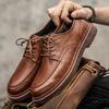 Genuine Leather Mens Oxford Shoes Tooling Casual Shoes New Trend Versatile Man Business Dress Formal Flats Elegantes Gents Shoes