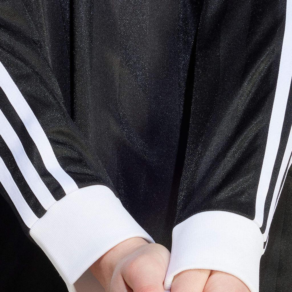 Adidas Originals Трилистник с логотипом и v-образным вырезом, длинными рукавами, женские топы, черный IR9769