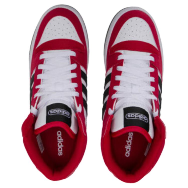 adidas BREAK START Нескользящие Износостойкие Амортизирующие Кроссовки для Баскетбола со Средним Верхом Мужские Белые Красные Кроссовки JI3405