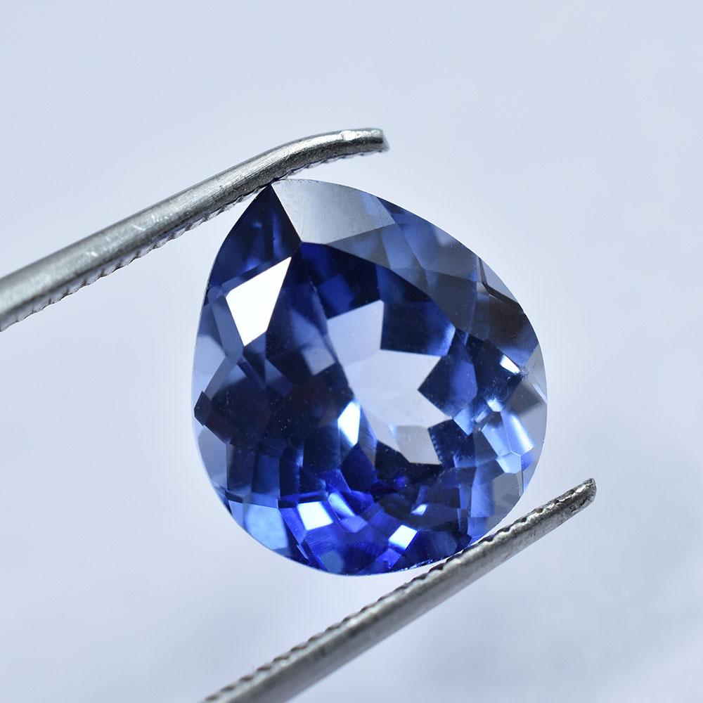 Natural Blue Sapphire 7.40 Ct Flawless Loose Gemstone Pear Cut