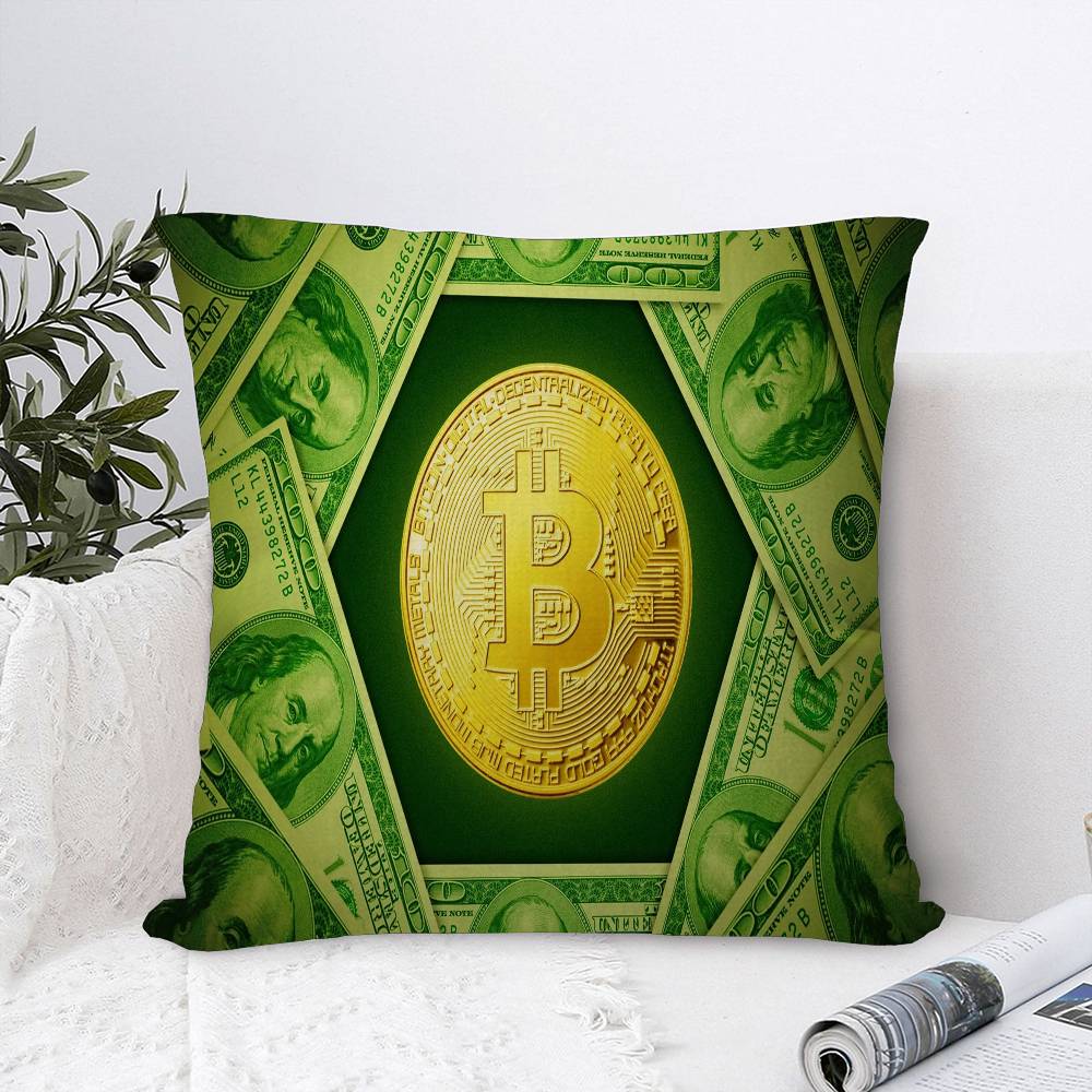 B-Bitcoin Cushion Cover Pillowcase Upholstery Sofa Throw Pillow Home Decor Pillowcas