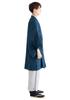 Summer Single Komaru Single Deep [KYOETSU] Haori, Washable, Plain, Clothes, Fabric, Item, Men's (LL, Blue)