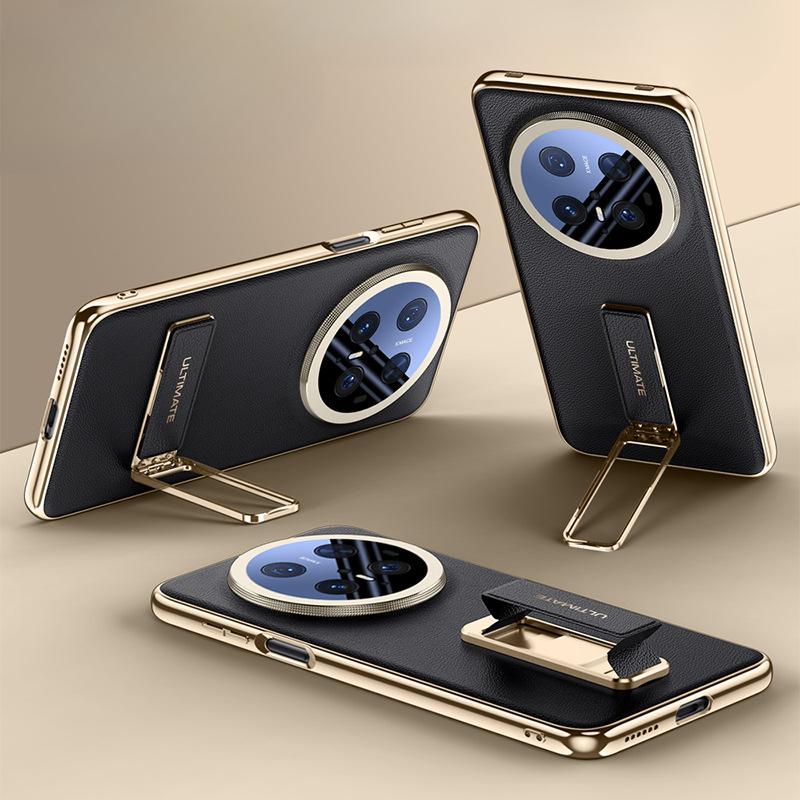 Подходит для чехла для телефона Huawei Mate70pro, подставка-браслет, M70 всесторонний объектив, противоударный мужской кожаный чехол