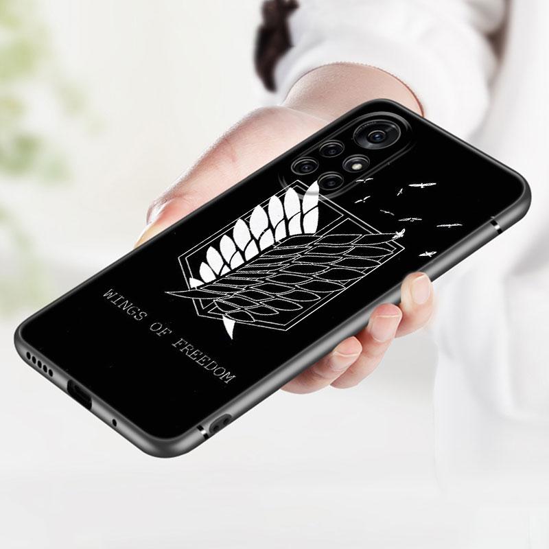 Чехол для телефона с логотипом аниме «Атака Титанов» для Huawei Honor 60 50 SE 30S Mate 30 20 10 Lite 40 Nova 9 8 Pro Y60 8i 7i 7SE 5T Premium