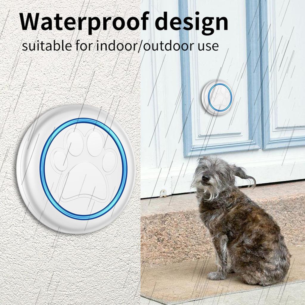 Беспроводной дверной звонок Умный светодиодный мигающий свет Дверной звонок для домашних животных собак,