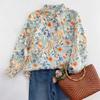Весенняя рубашка French Niche Baita Тонкая рубашка с принтом Женские блузки и рубашки Женский топ