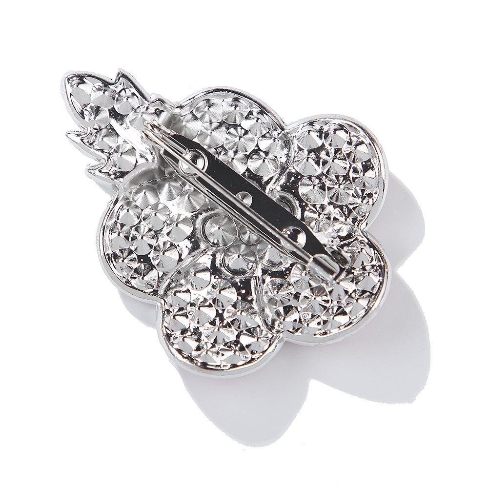 Модная живопись маслом Большой красный Экологически чистый сплав Стразы Маки Брошь Корсаж Броши Женские Персонализированные значки