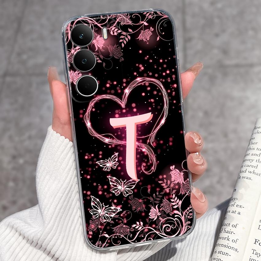 Чехол для телефона Realme C71 C67 C65 C63 C61 C55 C53 C35 C85 Pro C75 C75x Красивое Сердце с Буквами Мягкий Корпус Прозрачный ТПУ Силикон Противоударный Чехол