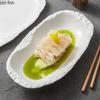 Rock Texture Irregular Oval Plate Ceramic Steamed Fish Plate Thick Soup Plate Sushi Plates Molecular Cuisine Creative Tableware