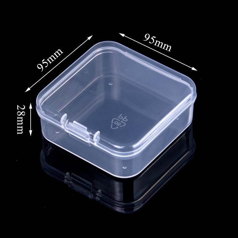 Mini Plastic Box Rectangular Box Translunt Box Packing Box Storage Box Dustproof Solid Strong Jewelry Storage Case Container