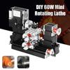 12V DC 60W 12000rpm Mini Metal Rotating Lathe DIY Woodwork Wood Lathe Model Making Tool Kit Milling Machine