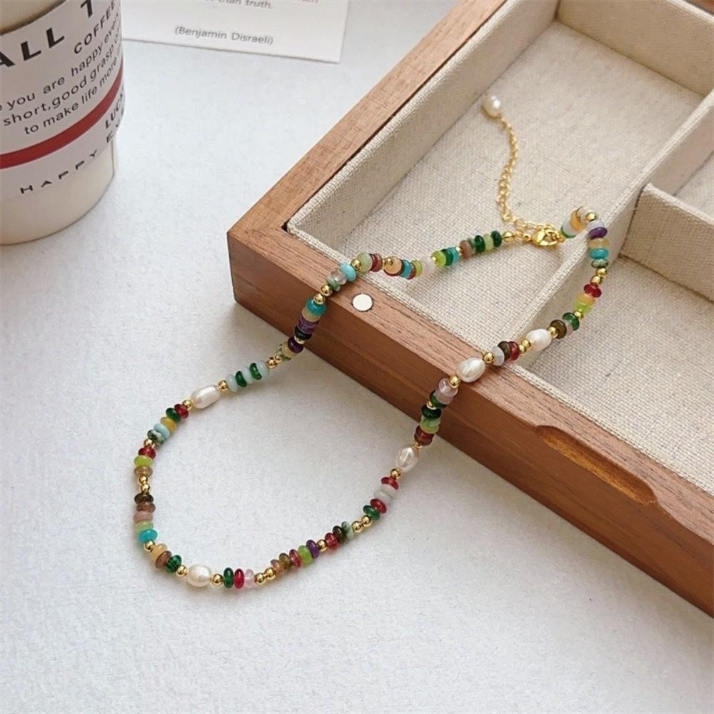 Natural Beads Stone Jewelry Elegant Female Jewelry New Freshwater Pearl Necklace Bracelet Women