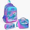 Набор из трех предметов: школьная сумка Coral High Kids, светло-розовый, синий, с черепаховым рисунком SET0123497