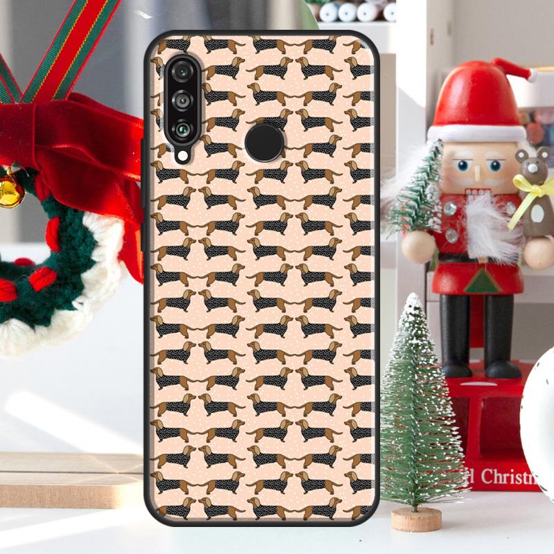 Cute Dachshund Sausage Dog For Huawei Nova 9 10 SE 11 Pro Y60 Y70 Y90 Y61 Y91 Y72 Y73 12i 11i 8i P20 P30 P40 Lite Case