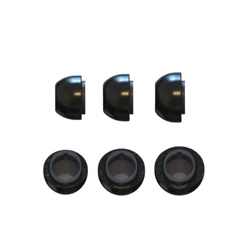 2 пары удобных амбушюр из пены с эффектом памяти для надежной посадки и шумоподавления для пользователей Buds 3Pro. Повышают стабильность.