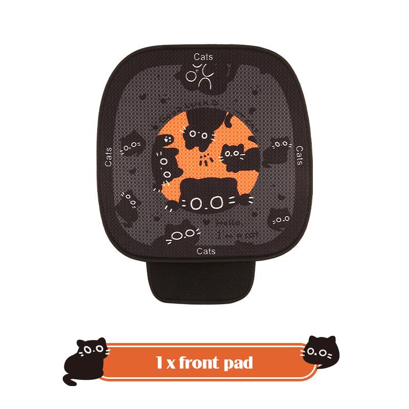 Cute Cartoon Car Seat Cushion Personality Cat Pattern Men's Women's Car Seat Cover Interior Accessories Four Seasonal Universal