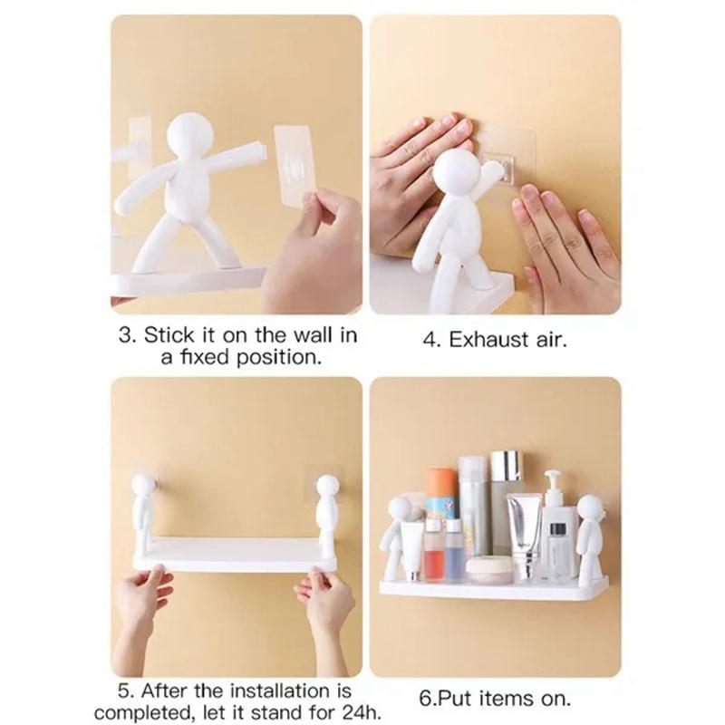 Штамповочная бесплатная стойка для хранения злодея, кухонная полка для туалета, плавающие полки, настенная полка для ванной комнаты