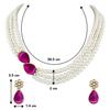 Ожерелье Peora Pearl Mala с серьгами для женщин и девочек, традиционный стильный комплект украшений в этническом стиле