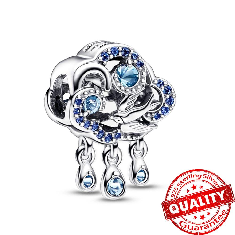 Медные бусины-морские звезды и подвеска-шарм в виде бабочки и стрекозы, подходят для браслета-змейки, бутикового ожерелья, синяя подвеска, подарок