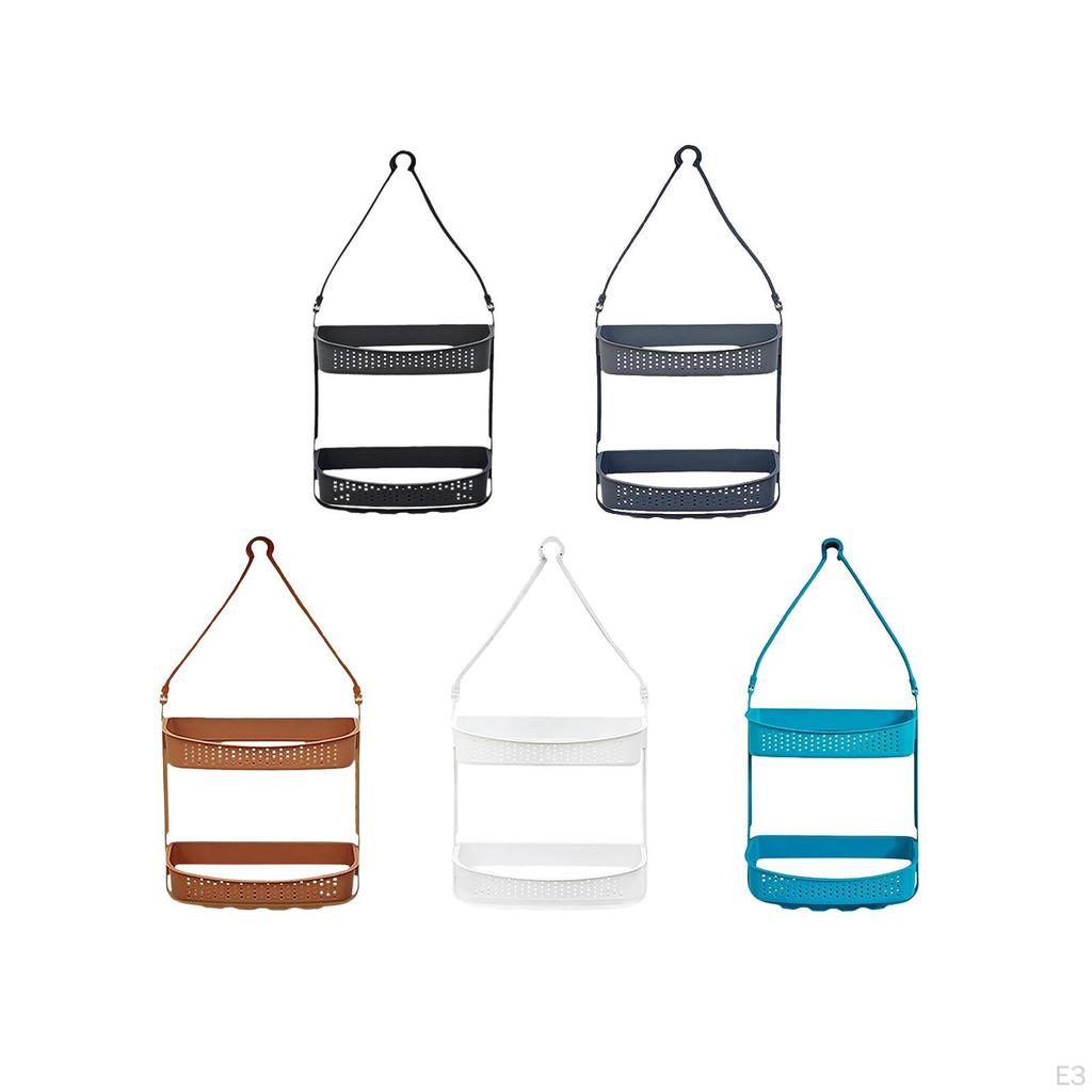 Подвесная душевая корзина, держатель, регулируемая, 2 яруса, органайзер-полка для хранения для больших и