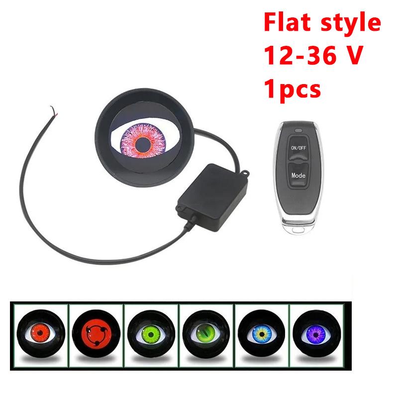 3 Inch Dynamic Devil Eye LED Car Light Headlight Assembly 6 Mode 3D Modified Eagle Eye Light With Remote Modification Kit