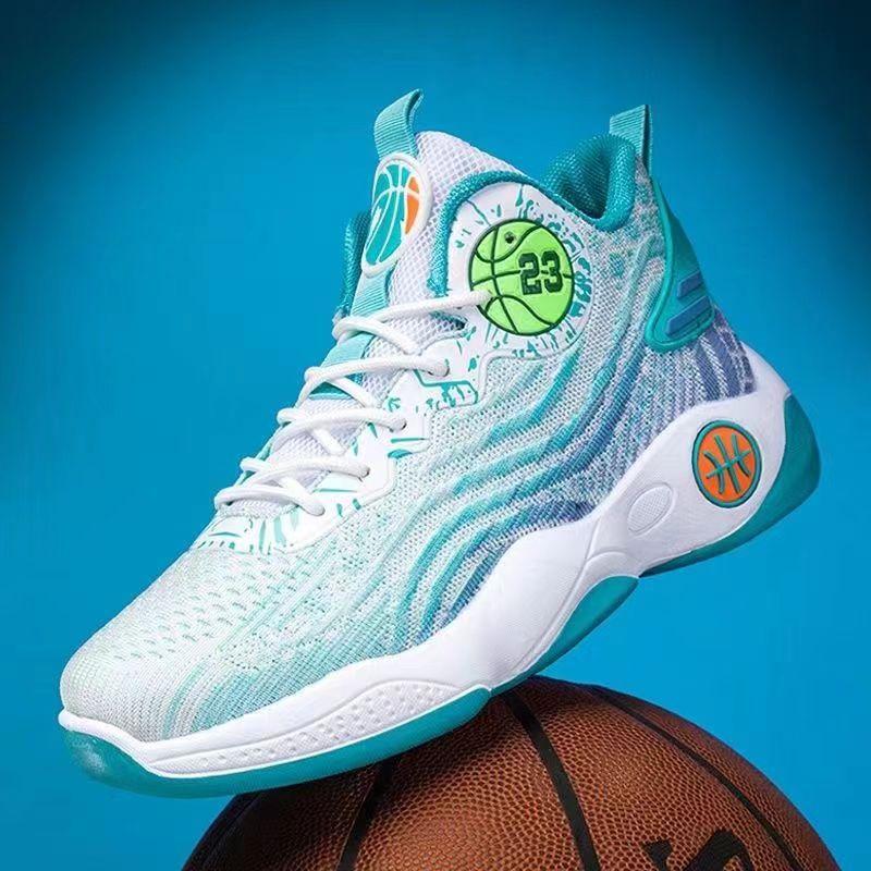 Дышащие сетчатые кроссовки с высоким верхом для настоящего баскетбола, мужские нескользящие и износостойкие уличные спортивные кроссовки