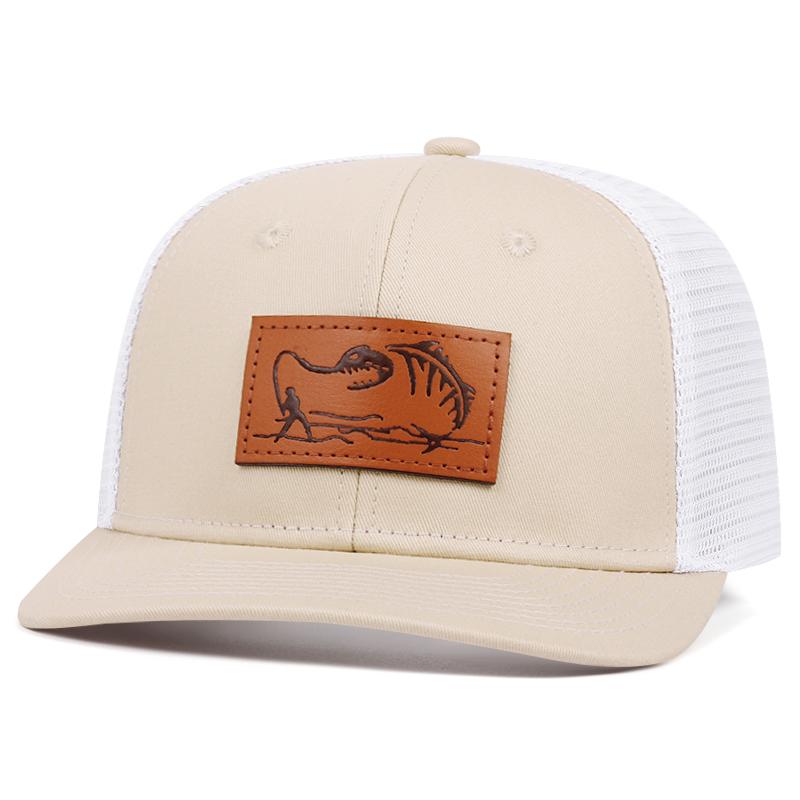 Мужская модная кепка Richardson Duck Tongue с кожаным лейблом и узором в виде рыбака, регулируемая бейсбольная кепка в стиле хип-хоп, солнцезащитные ковбойские кепки