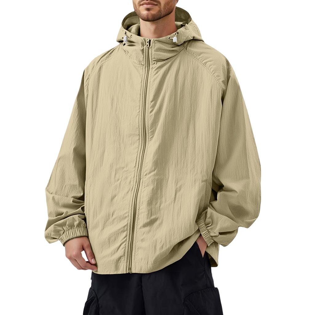 Мужская повседневная свободная солнцезащитная одежда для улицы, куртка-пуховик