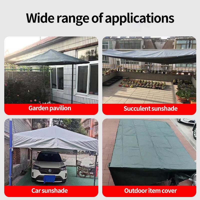 Rainproof Tarpaulin Shading Cloth Tarpaulin Camping Tent Mat Pavilion Awning Canopy Tent Sun Shade Cover Waterproof Sun Shelter