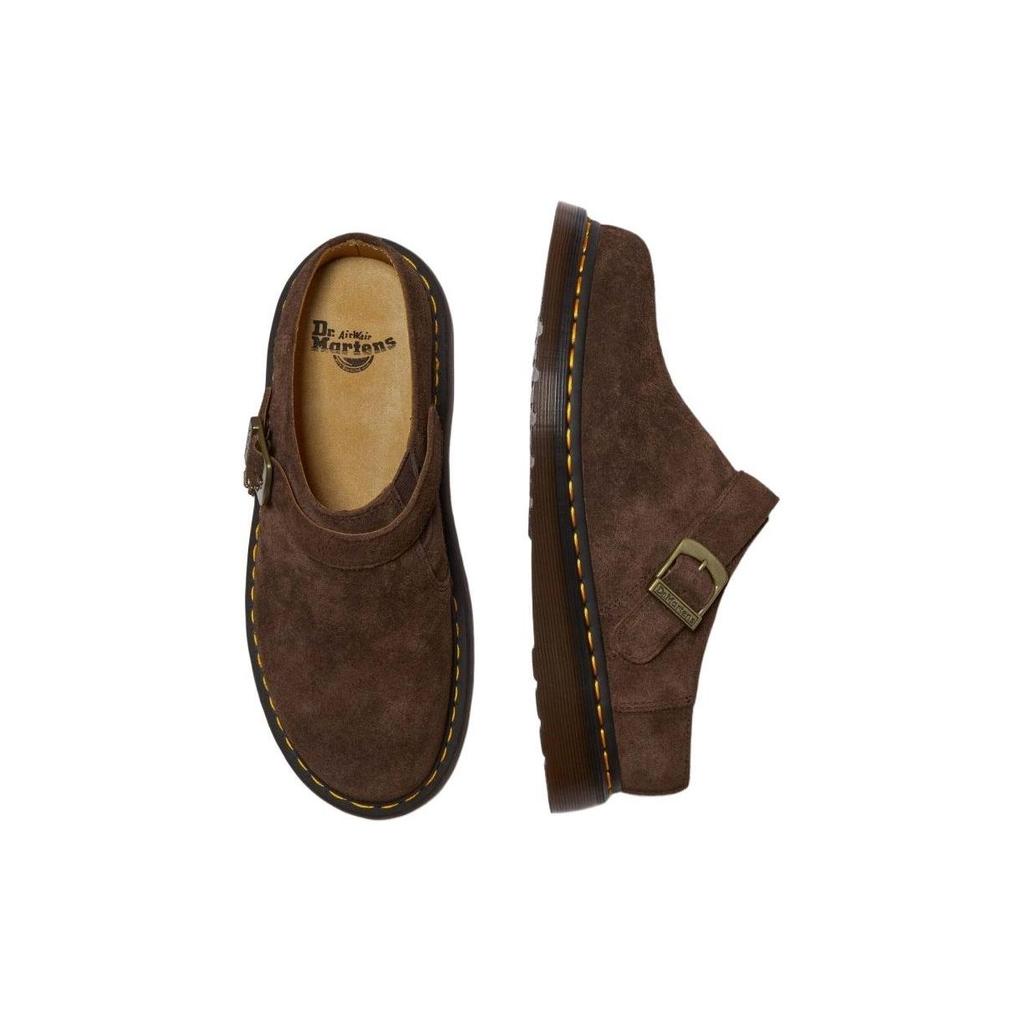 Доктор. Кроссовки Martens Isham Desert Oasis Suede Mule темно-коричневые унисекс 31734201