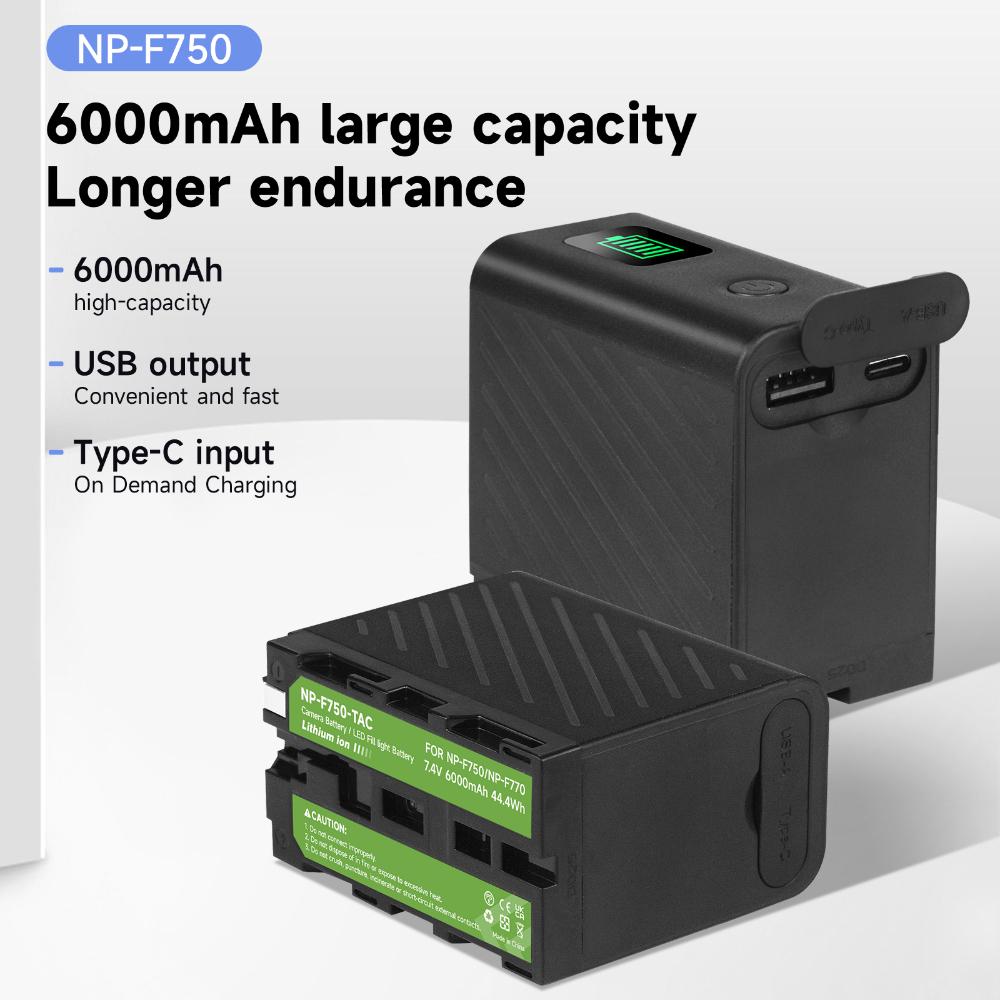 PALO 7.4V 6000mAH NP-F750 Lithium Ion Battery+USB Rechargeable Camera Battery For Sony Camera CCCD-TR1 CCD-TR215 CCD-TR67 CCCD-TRV90