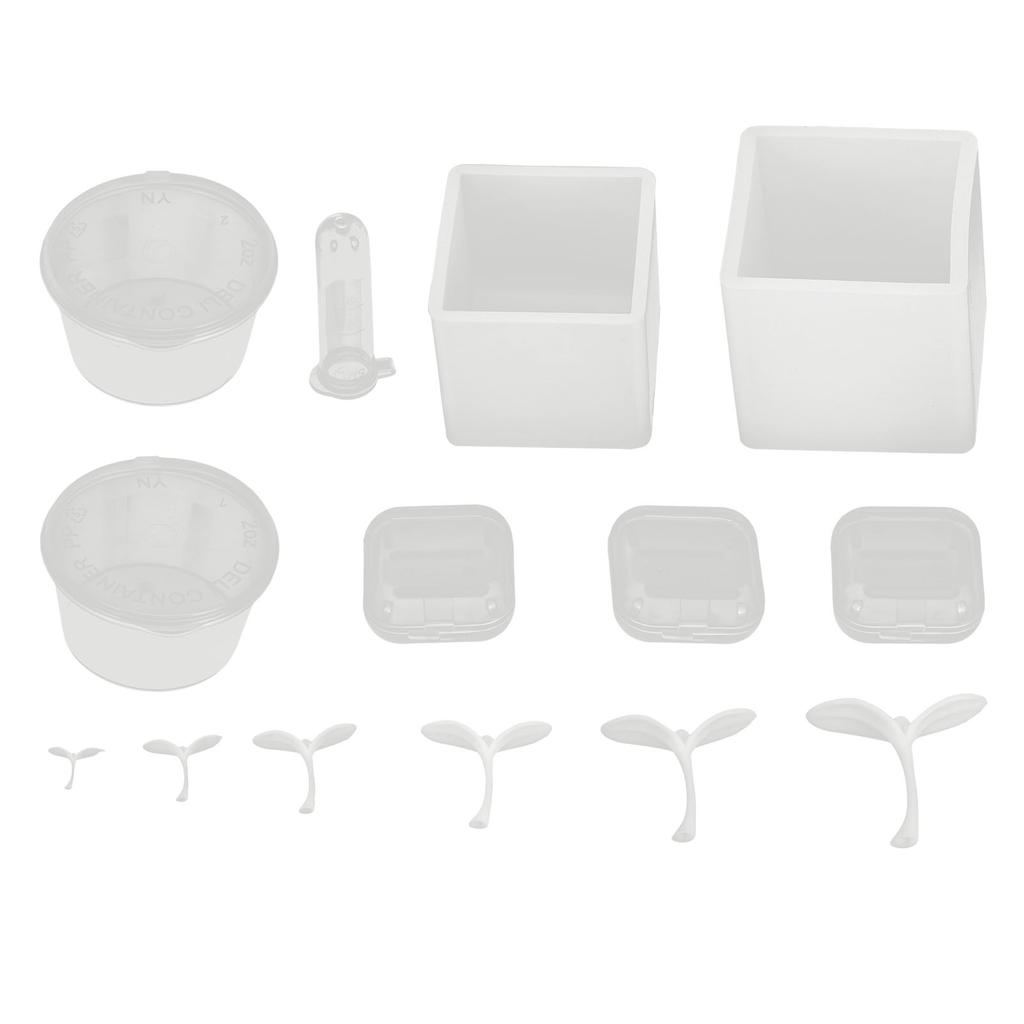 Набор силиконовых форм для литья, многоразовые формы для рукоделия, инструмент для изготовления травы с двумя листьями, аксессуары