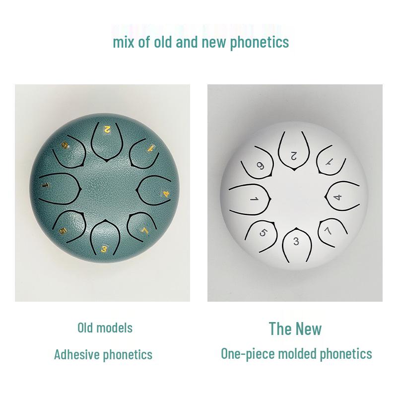 6-inch 8-note Steel Hand Drum for Children - Ethereal Percussion Instrument with Lotus Design