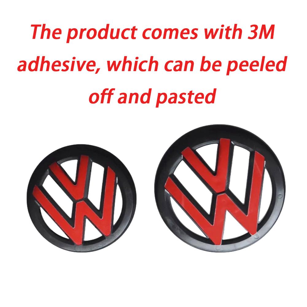 YKPSC1 Car Logo Front Grille Rear Trunk Decoration Sticker Accessories For Volkswagen GTI Golf Polo 6 7 Passat VW CC Tiguan T-ROC Jetta