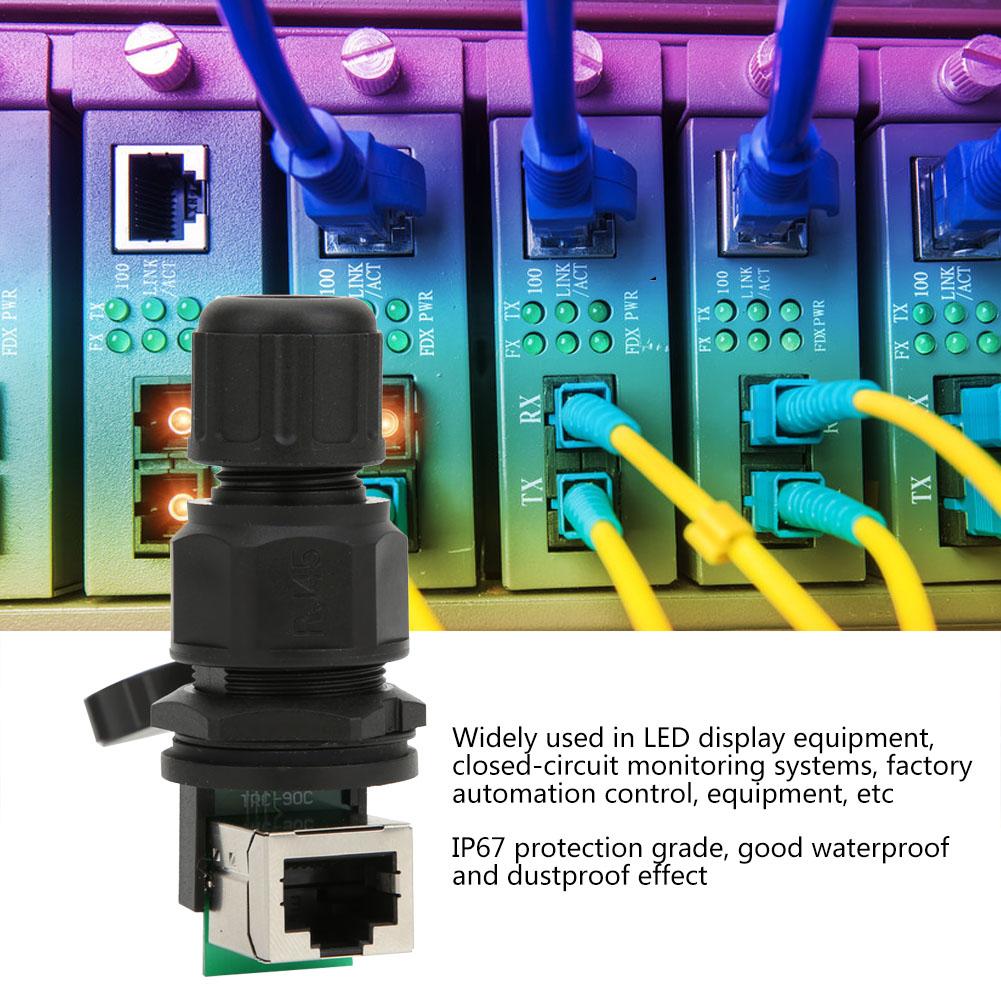 RJ4590 градусов Разъем RJ45 8 контактов Сетевой мост Водонепроницаемый разъем Разъем