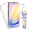 360 Clear Double Case For Samsung Galaxy A55 A35 A25 A15 A05S A53 A73 A04S A14 S24 Ultra Plus Redmi Note 12 iPhone 15 14 13 12 11 Pro Max Full Cover