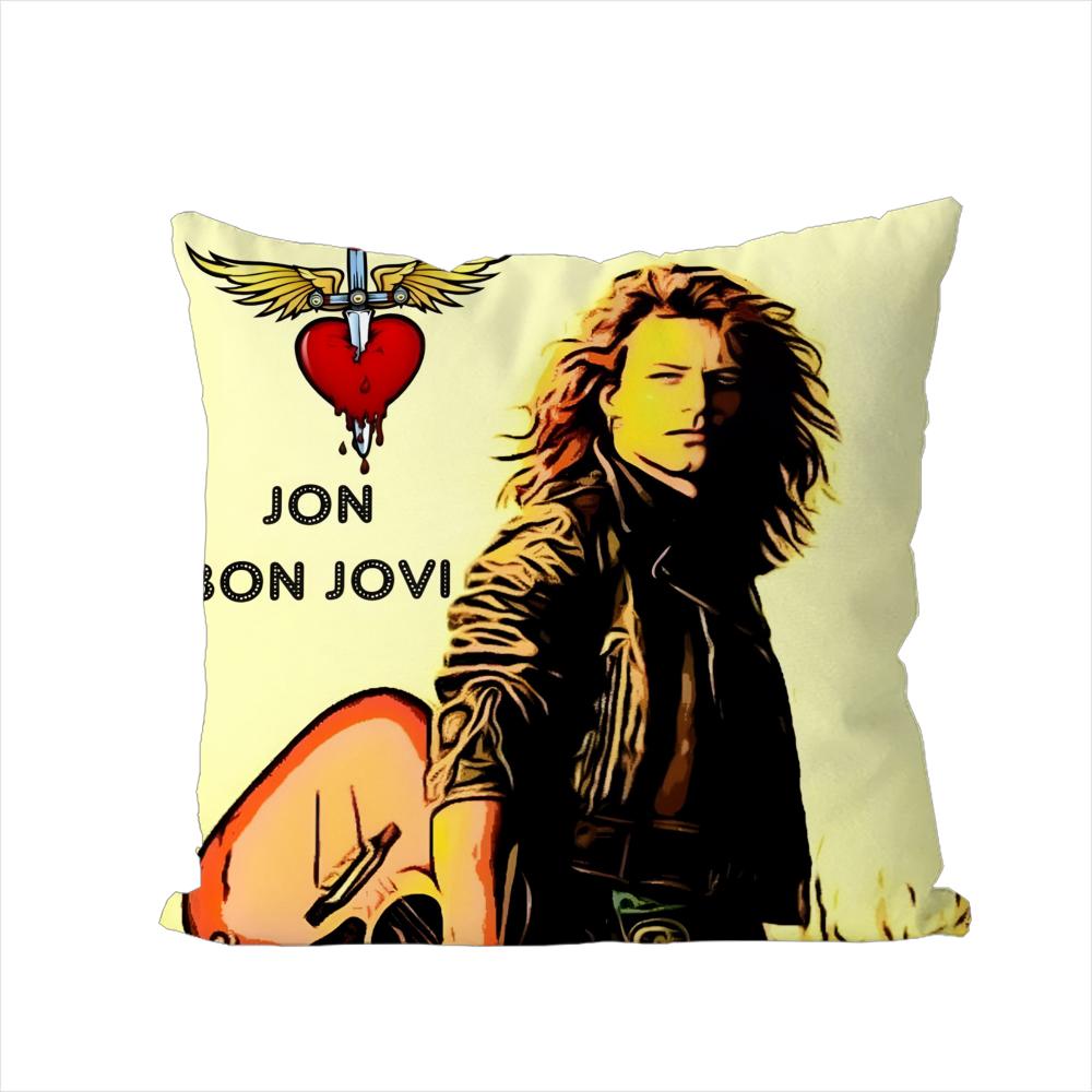 Подушка BBon JJovi Наволочка для Автомобиля Дивана Декоративная Домашняя Двусторонняя Печать Плюшевая Квадратная Декоративная Подушка Чехол