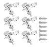 6Pcs Locking Guitar String Tuning Peg Metal Electric Sealed Tuner Head Key Set Kit Silver6 Right