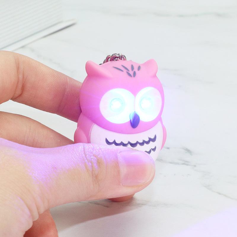Модные фонарики совы свет милый брелок звуки брелок светодиодный брелок улюлюканье забавная игрушка
