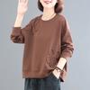 Long-sleeved Round Neck Sweater Women's Autumn Loose Fashion Large Size Casual Top
