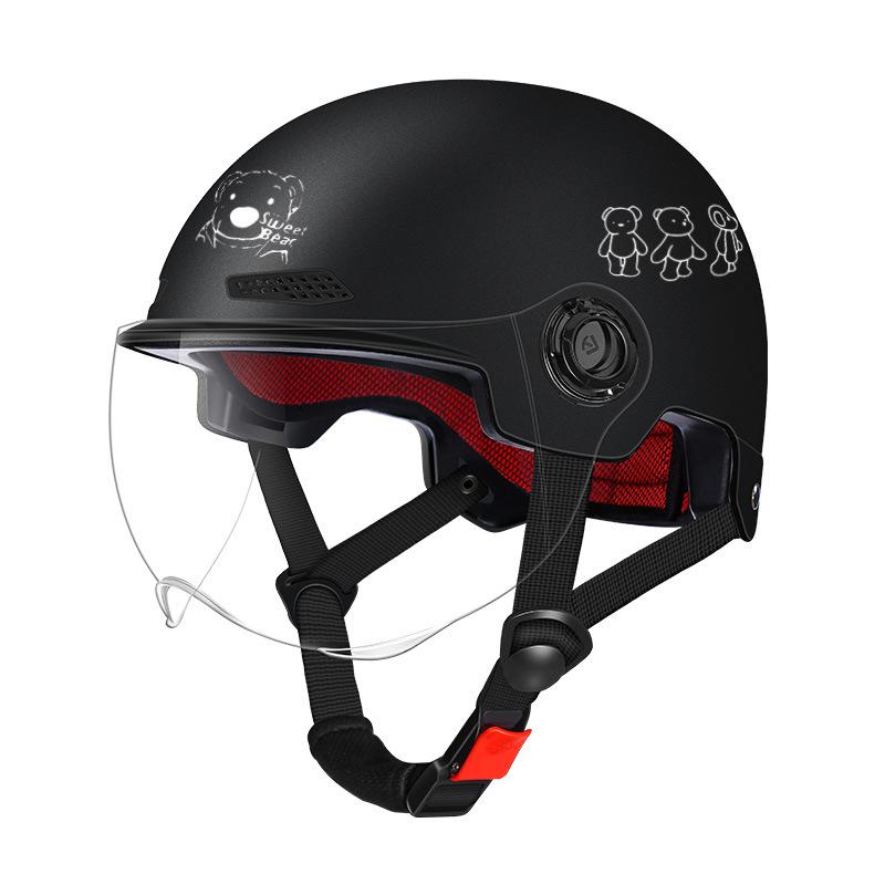 Велосипедный шлем Электромобиль Женский Осенне-зимний Теплый Мотоциклетный Мужской Защитный шлем Летний Четыре сезона Половина шлема