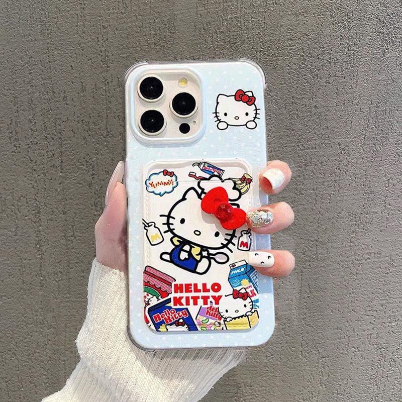 3D Bow Hello Kitty Strap Lanyard Case For Iphone 17 Pro Max 17 Air 16 15 14 12 13 11 Pro Max 16e 15 16 Plus 13 mini Phone Casing