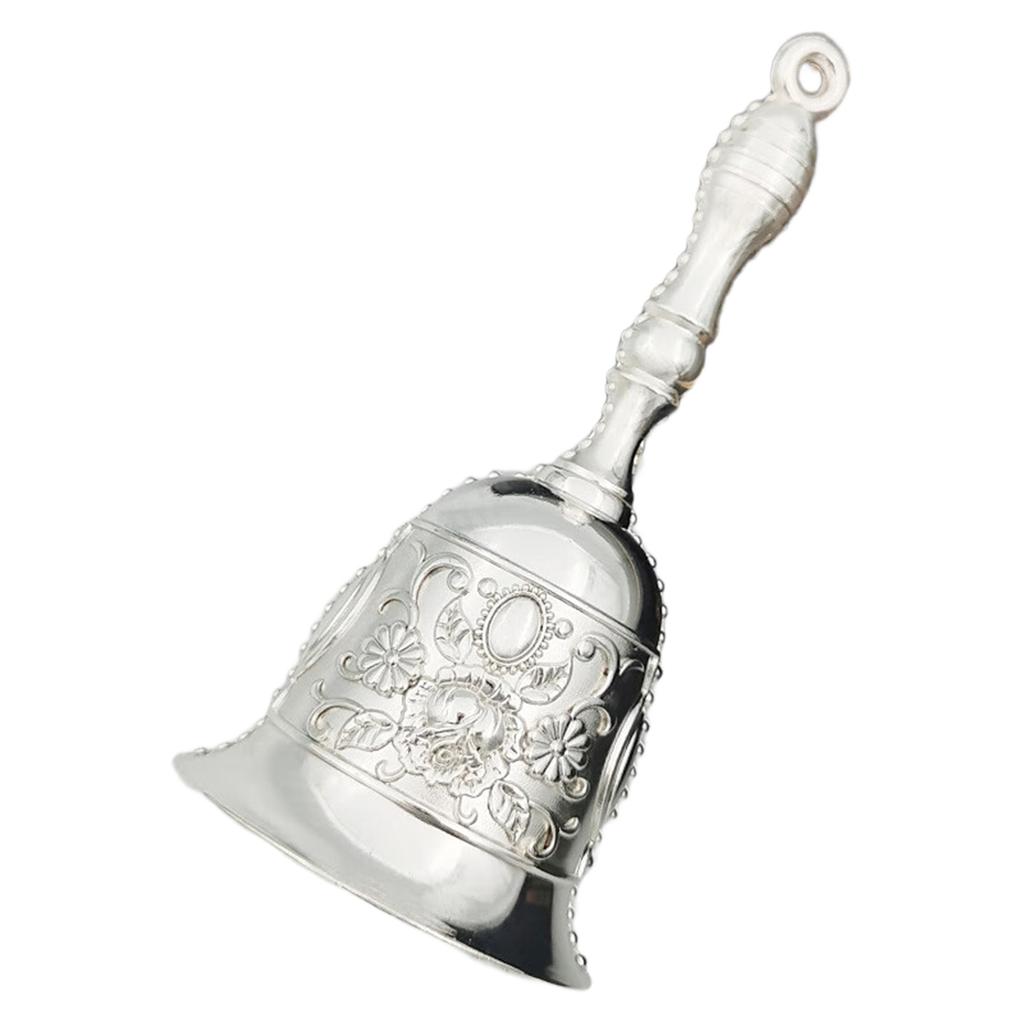 Metal Tea Hand Bells Service Handbell Dinner Bells Loud Call Handbell Vintage Metal Handbells with Delicate Handle