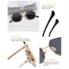 Trendy Retro Octagon Sunglasses for Men & Women Lightweight Metal Frame UV400 Eyewear Perfect for Beach Parties & Outdoor Trips