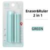 6PCS/Set High Quality 2-in-1 2-in-1 Eraser Ruler No Debris with Replaceable Core Pencil Erasers Rubber Eraser Back To School