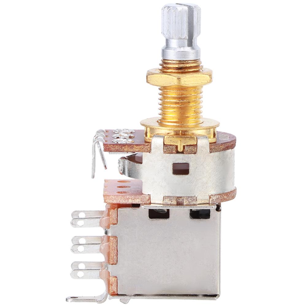 Потенциометр регулировки тона гитары Электрогитара Бас Пуш-пул Длина вала 18 мм a500k